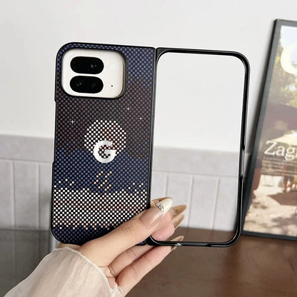 Kevlar Painted Carbon Fiber Texture Case for Official Google Pixel 11 10 Pro Fold for Magsafe Magnetic Wireless Charging Funda