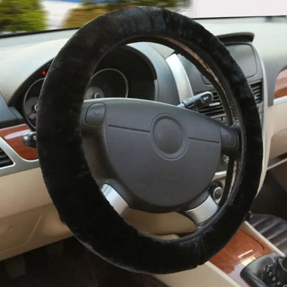 Universal Car Auto Steering Wheel Cover Warm Soft Fuzzy Plush Winter