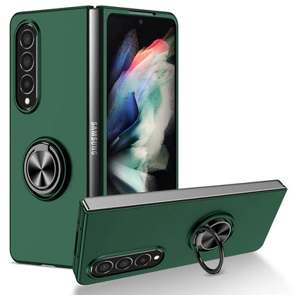 Case for Galaxy Z Fold 5 3 4 2 1 Magnetic Wireless Charging Drop Protection Anti Scratch Hard Cover Case for Z Fold Black Green