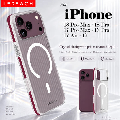 Lereach for iPhone 18 Pro Max 17 Pro Max 18 Pro 17 Pro Corrugated Matte Phone Case Anti-Slip Slim Fingerprint-Resistant