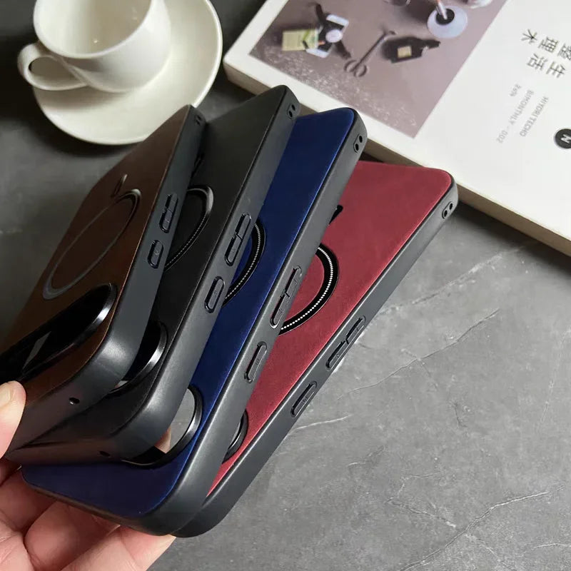 Luxury Business Leather Phone Case For Google Pixel 11 10 9 8 7 Pro XL 8A 7A For Magsafe Magnetic Wireless Charger Protect Cover