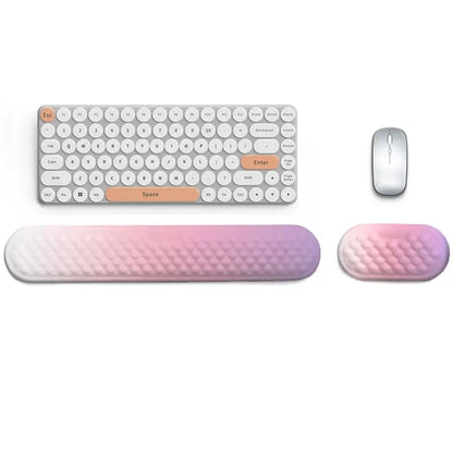 Keyboard Wrist Rest Pad Set Soft Memory Foam Mouse Pad Wrist Support Cushion Pain Relief Ergonomic Computer Mousepad for Office