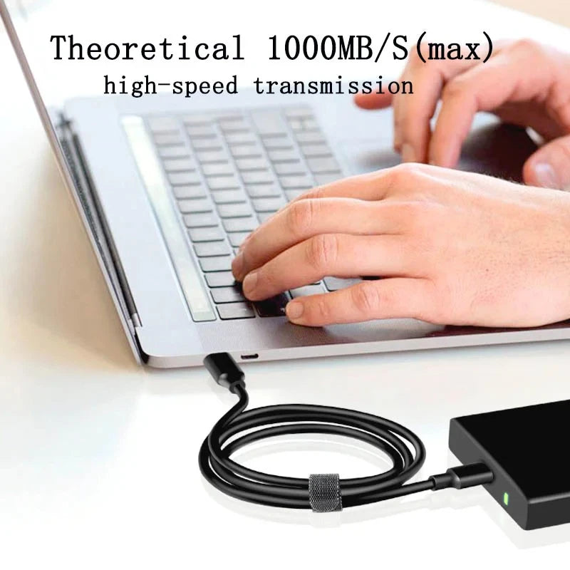 USB3.2 10Gbps Cable USB Type A to USB C 3.2 Gen2 Cable Data Transfer USB C SSD Hard Disk Cable 3A 60W QC 3.0 Fast Charging 1m 2m