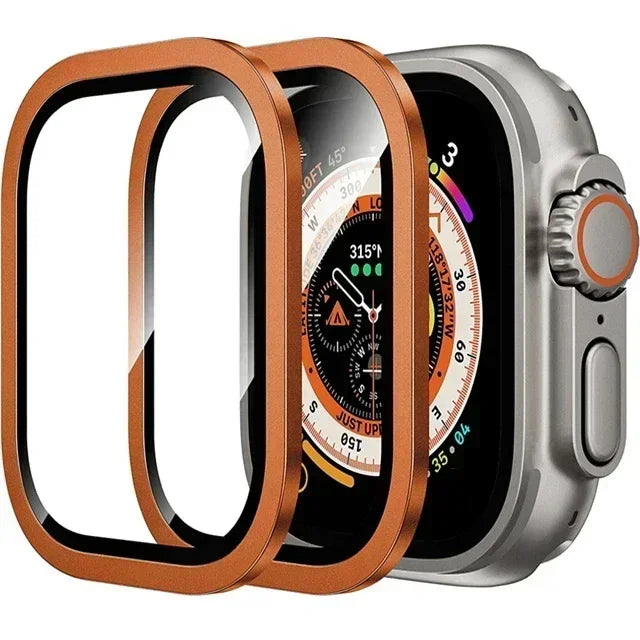 2PCS HD Metal Tempered Glass For Apple Watch Ultra 49mm Screen Protector Anti-Scratch Bumper Full Film for IWatch Ultra 49mm
