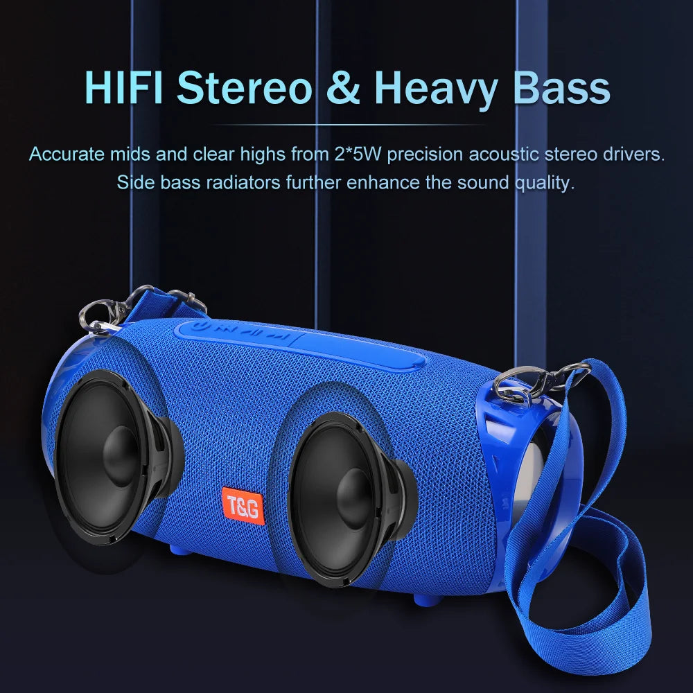 Subwoofer Caixa De Som Bluetooth Speaker Portable Sound Box Music Wireless Woofer Bass Computer PC TV Radio FM 10W Powerful Big