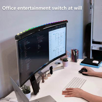 60cm Desk Lamp LED Light RGB Curved Straight Computer Monitor Screen Hanging Light Bar USB 3 Color Dimmable Reading Table Lamp