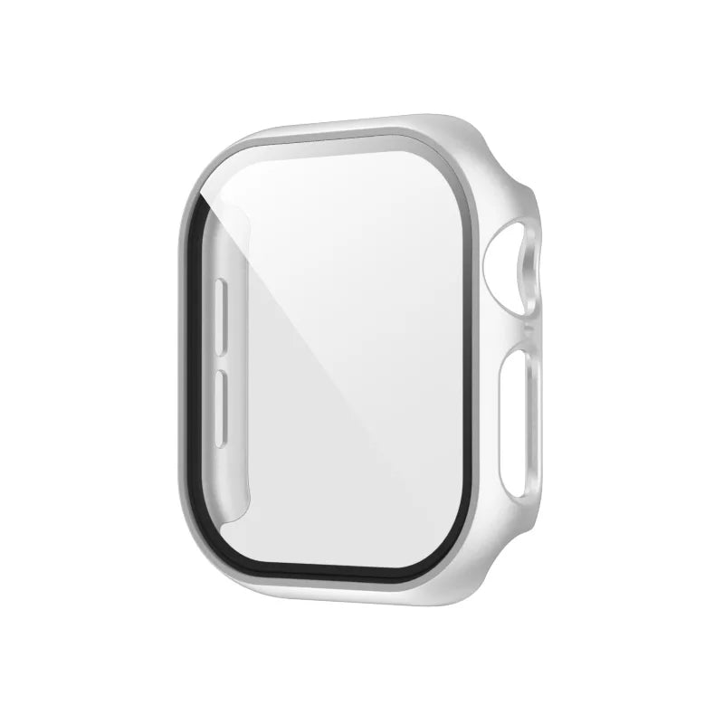 Tempered Glass+Case for Apple Watch Ultra 4 3 2 49 45 41 40 44 42 46mm PC Bumper Protector cover For iWatch 12 11 10 SE 9 8 7 6