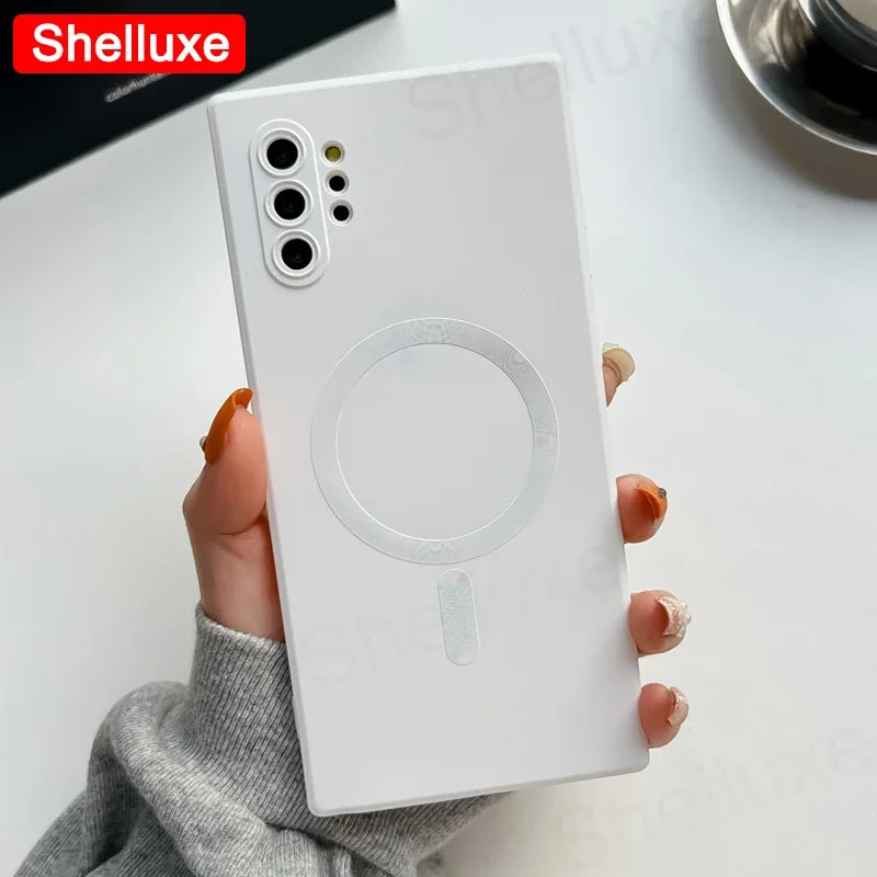 Note10 Plus Case Shelluxe Luxury For Magsafe Wireless Charge TPU Soft Case For Samsung Galaxy Note 10 Plus 20 Note20 Ultra Cases