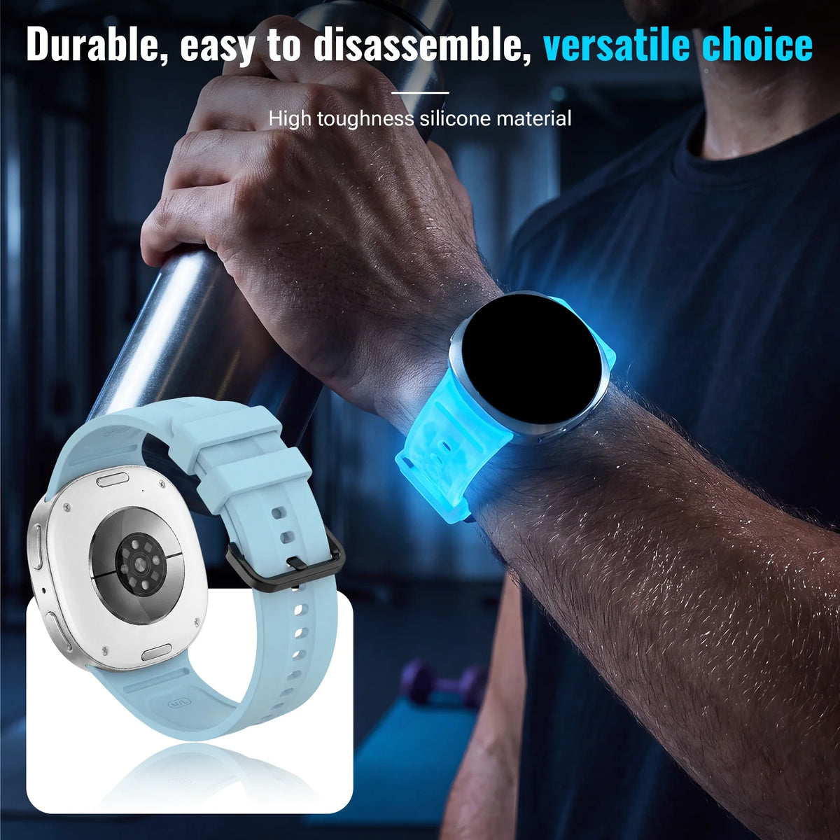 Luminous Silicone Band For Samsung Galaxy Watch9 40mm 44mm Smart Watch Strap Bracelet for Galaxy Watch 8 40mm 44mm Classic 46mm
