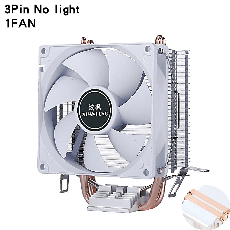 XUANFENG 2/4/6 Heat Pipe Cooler CPU Fan 90mm Air-Cooled Processor Compatible LGA2011-3 X79 X99 E5 2066 115x 1200 1700 I5 AM4 AM5