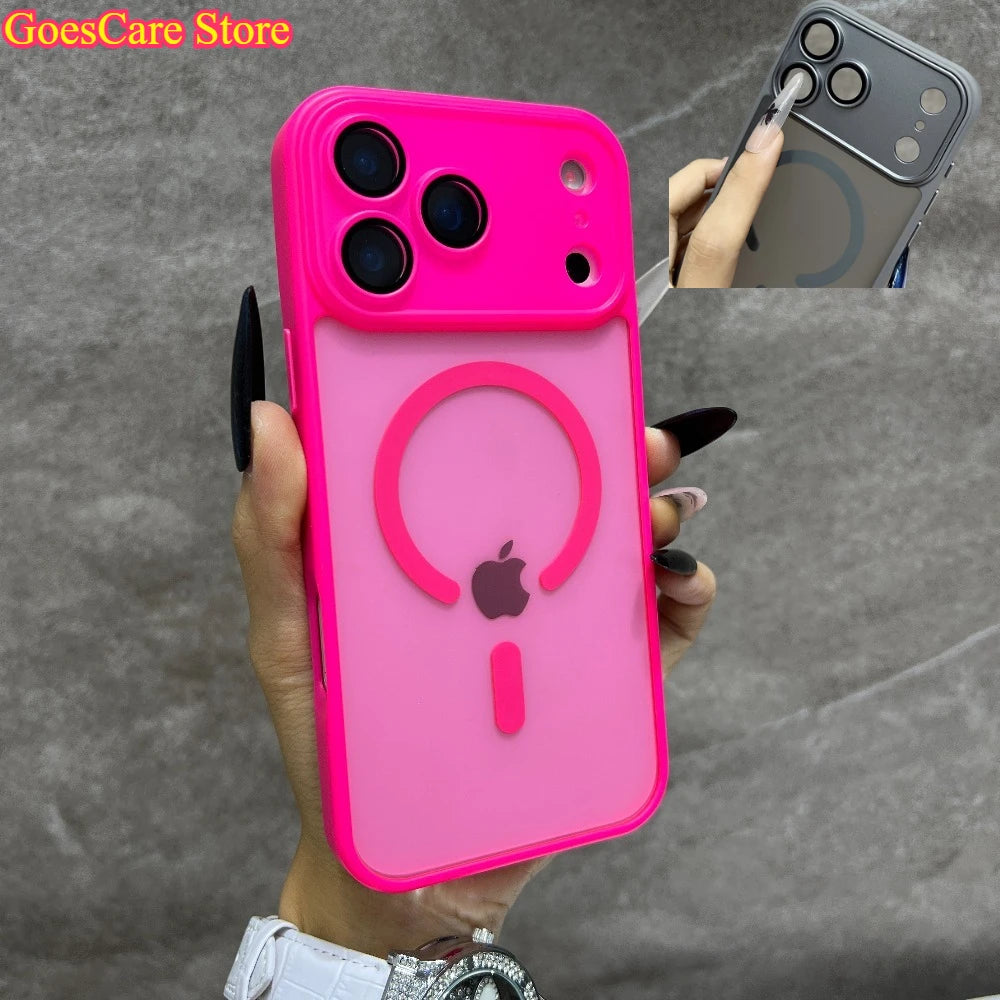 Matte Magnetic Translucent  Wireless Charge Phone Case For iPhone 17 Air 16 Plus 15 14 13 12 11 17 Pro Max for Magsafe Cover