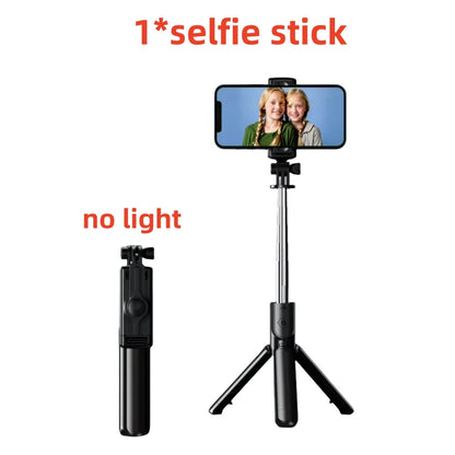 FGCLSY New Tripod for Smartphone Camera, Stand with Bluetooth Shutter and Light, Wireless Selfie Stick Brackets with Phone Holde