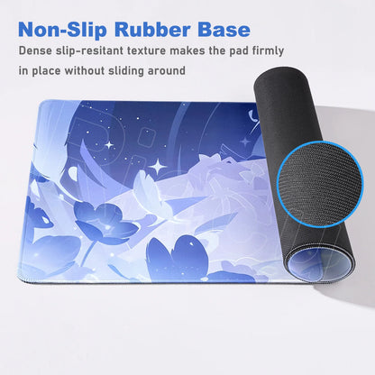 Kawaii Genshin Impact Columbina Mouse Pad Gaming Locking Animal Edge Big Computer Game Large Rubber Art Mousepad Laptop Desk Mat