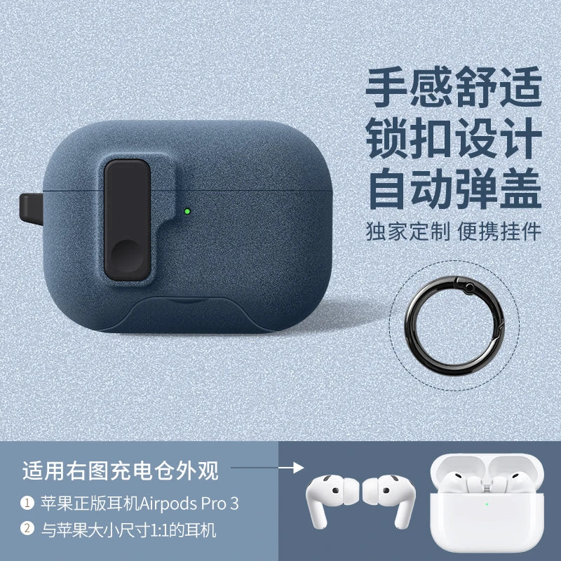 2025 New For AirPods Pro 3 Phone Stand Case Cover Magnetic Auto Lock TPU Shockproof Protective Sleeve With Hook for AirPods Pro3