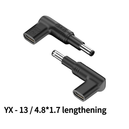 Laptop Power Adapter Connector Dc Plug USB Type C Female to Universal Male Jack Converter for Hp Dell Asus Acer Lenovo Notebook