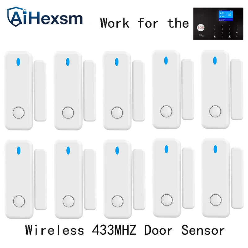 Door Sensor 433MHz Wireless Smart Alarm Security System Switch Signal Window Door Connect to GSM WIFI G30 G12 PG103 Alarm Host