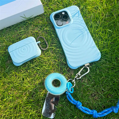 Ripple Liquid Silicone Case For AirPods Pro 3 2 AirPods4 Multi Color Wireless Bluetooth Earbuds Simple Protective Cover