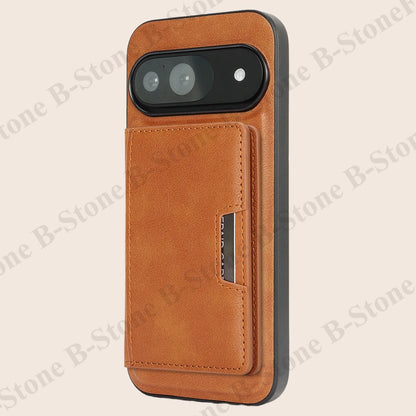 Wallet Leather Case For Google Pixel 8 8Pro 8A 9 9Pro 9A 10 10Pro 10A Pro XL ProXL Cards Bag Wireless Charging Phone Cover