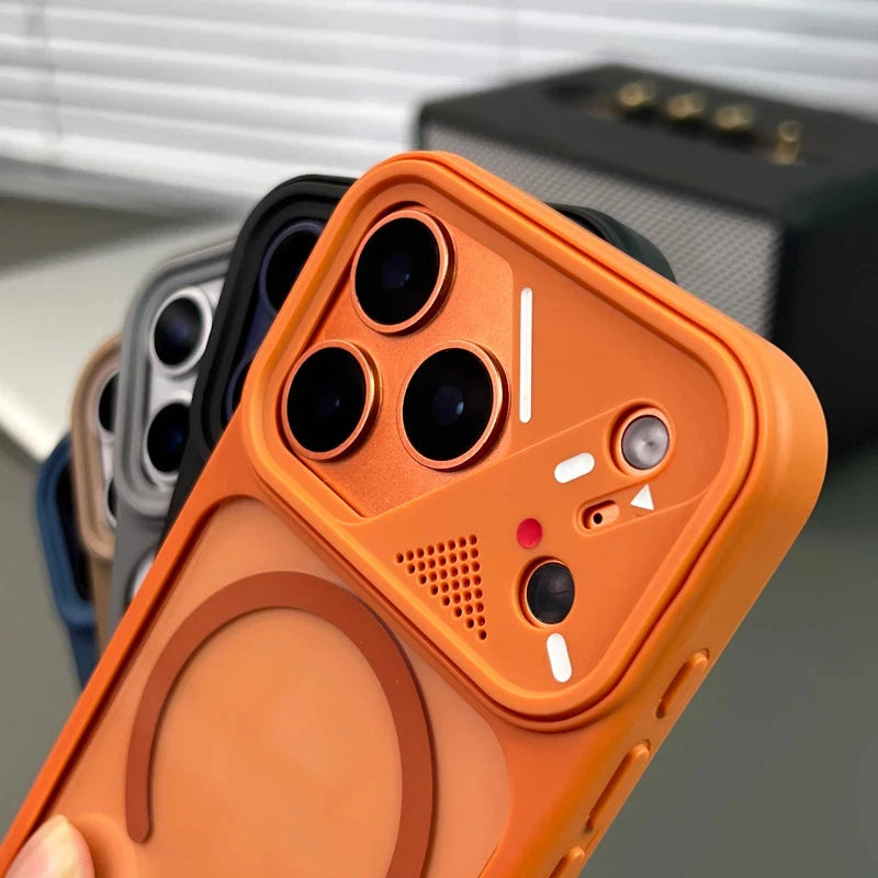 Acrylic Shockproof Hard Cover For Iphone 17 Pro Max Air 16 15 14 Plus 13 12 Pro Max 11 Luxury Soft Frame For Magsafe Clear Case