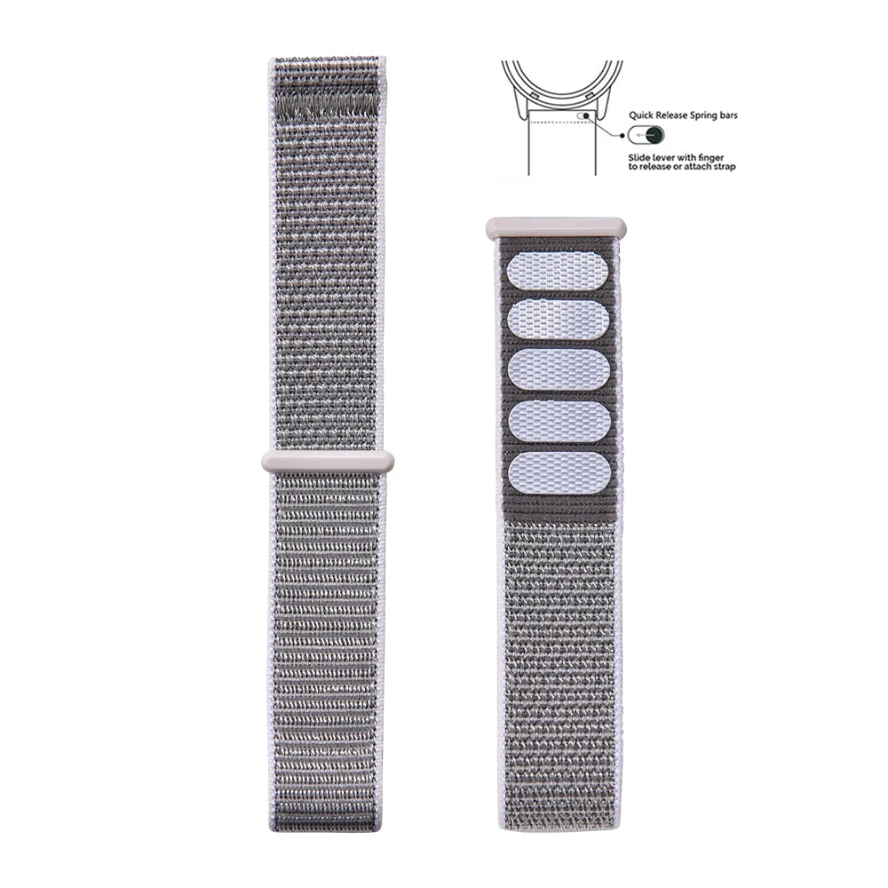 2026 Colorful Elastic Hook Loop Nylon Watch Strap Lightweight Adjustable Breathable Replacement Band 20mm/22mm