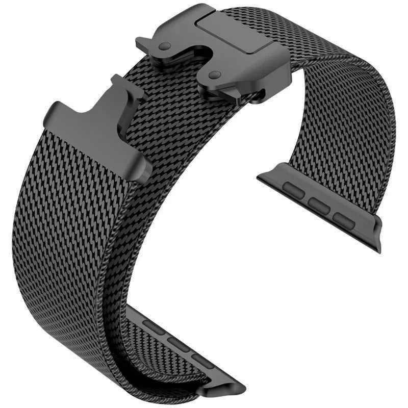 Titanium Official 1:1Strap For Apple watch Ultra Band 49mm S10 46 42 45 44mm 38 40 41 Milanese bracelet iWatch 10 9 8 7 6 5 SE 4