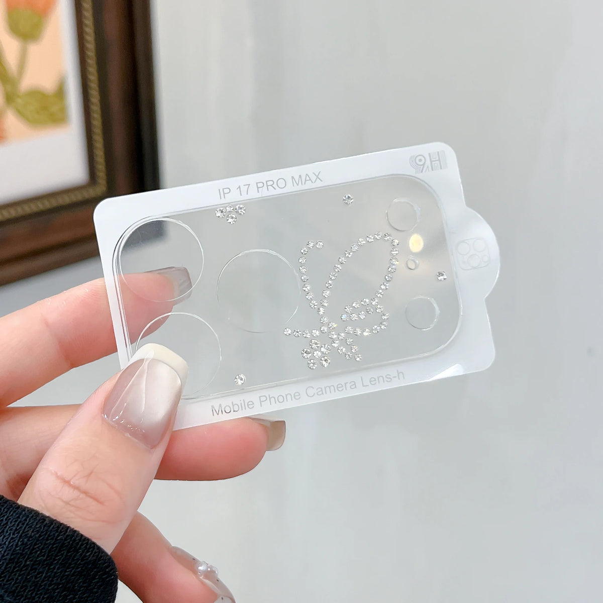 Ins Transparent Simple Rhinestone Stars Heart Bowknot Camera Lens Protector For iPhone 17 Pro 17ProMax  Protective Glass Lens