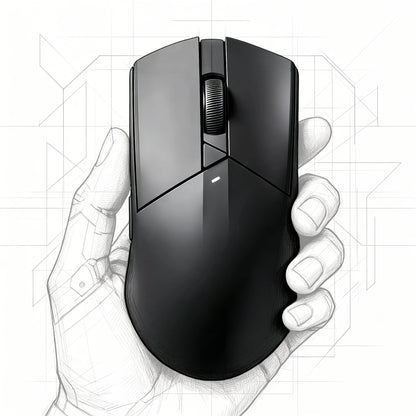 Wireless Mouse Rechargeable 3 Mode BT 2.4G Wired Lightweight 61g Gaming Mouse 12800 DPI 1000Hz Polling Rate Mouse for PC Laptop Office Gaming