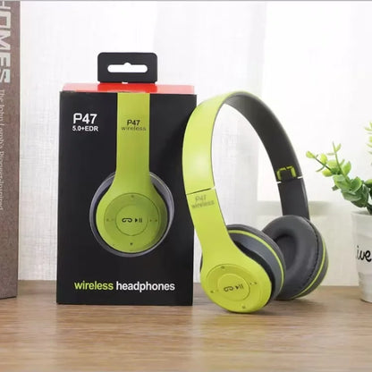 Wireless Bluetooth Headphone With HD Mic Foldable Headset Stereo Sound Earphones Sports Gaming Headphones