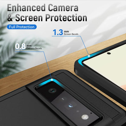 Heavy Duty Rugged Armor Shockproof Case For Google Pixel 8 7 6 Pro 6A 7A 8A Soft TPU Hard Plastic Protective Back Cover Fundas