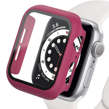 Glass+Matte Watch Cover for Apple Watch Case 45mm 41mm 44mm 40mm 42mm 38mm Bumper+Screen Protector for Iwatch SE 8 7 6 5 4 3 2 1