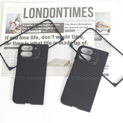 YTF-Carbon New Style for Google Pixel 9/10 Pro Fold Kevlar Carbon Fiber Hinge Protection Cover Ultrathin 11 Pro Fold Phone Case