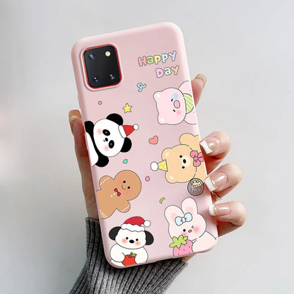 For Samsung Galaxy Note10 Lite Case SM-N770F 6.7'' Cute Bear Cartoon Cat Cover Soft TPU Phone Case For Samsung Note 10 Lite Bags