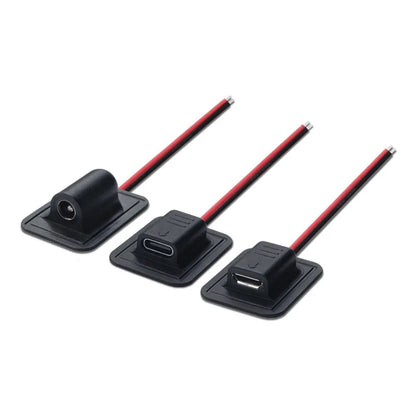 1Pcs DC 5.5*2.1 / Micro USB Type-C Female 2P Wire Type USB C Pigtail Cable Extension Power Cable USB-C Plug to 2 Pin Bare Wire