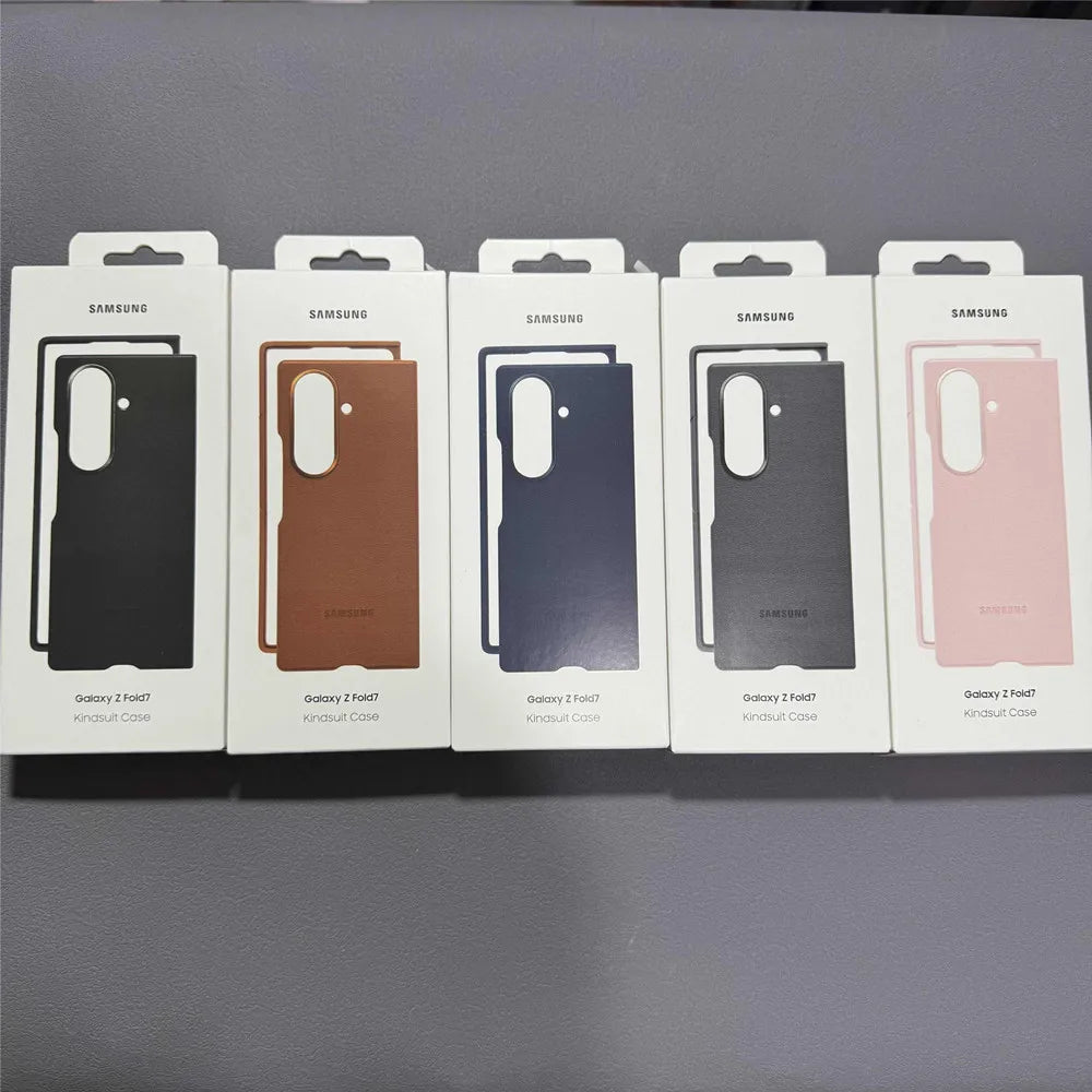 Original Leather Case For Samsung Z Fold 7 5G Slim Shockproof Back Cover Bumper For Galaxy Z Fold 7 6 Leather Mobile Phone Shell