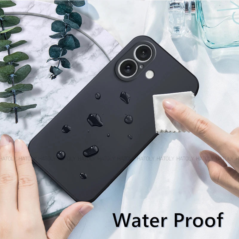 For iPhone 16 Case iPhone 16 17 Pro Max Cover Original TPU Luxury Shockproof Liquid Silicone Protective Phone Cover iPhone 16