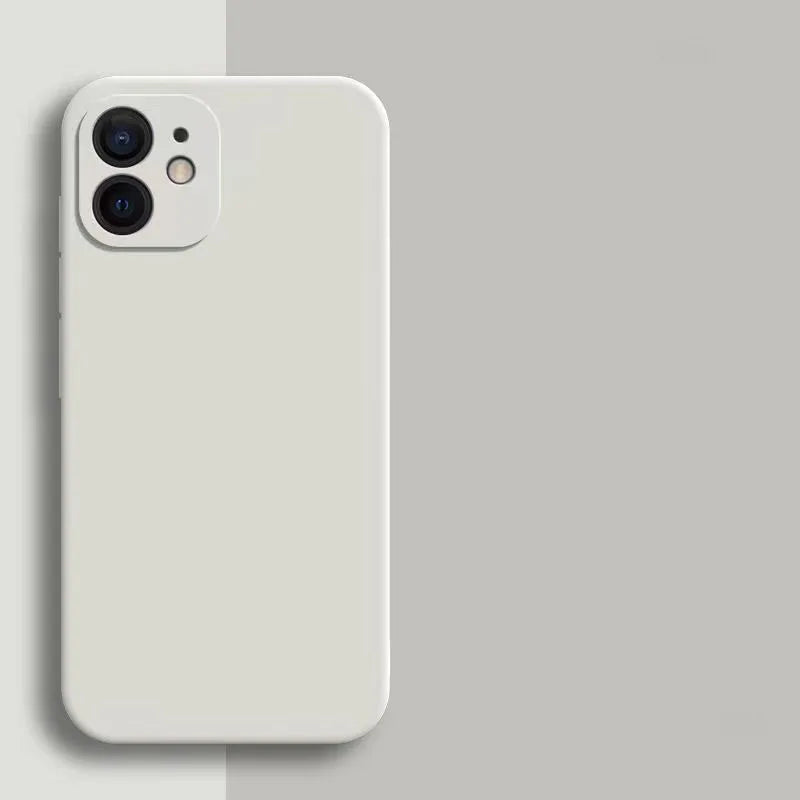 Candy Color Silicone Soft Case For iphone 11 12 13 mini 14 15 16 Plus 16e 17 Air Pro Max Shockproof Camera Protective Cover Case