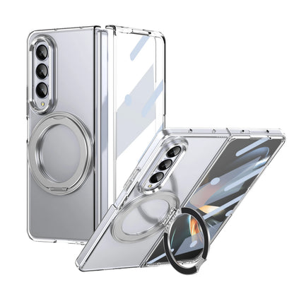 VIETAO Transparent Clear Magnetic Rotatable Kickstand Phone Case for Galaxy Z Fold 8 Ultra 7/6/5/4 with Front Screen Protector
