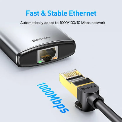 Baseus 4K 60Hz USB C Hub Type C to HDMI SD TF Ethernet Port PD 100W Fast Charging USB 3.0 Adapter for Macbook Laptop Tablet HUB