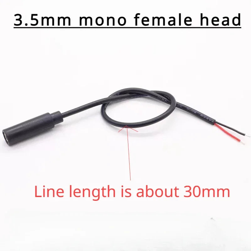 2.5mm 3.5mm 1/8'' Mono/Stereo Male Plug Female Jack Connector 2/3/4 Pole Pin AUX Extension Wire DIY Audio Headphone Repair Cable