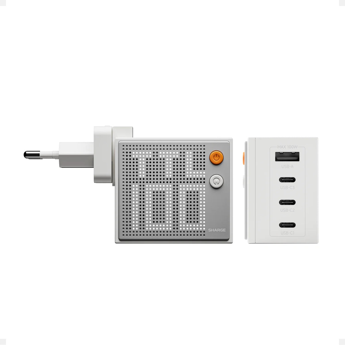 SHARGE 140W GaN Charger USB-C Charger QC4.0 PD3.1 Quick Charge 3Ports for MacBook Laptop Tablet PD Fast Charger iPhone 16 15 Pro