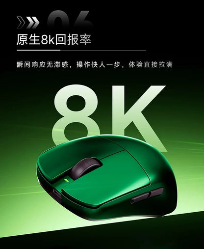 AULA X9 Max Ultra Gaming Mouse Wireless Tri Mode Lightweight Dual 8KHz 500mAh PAW3950 Ergonomic Esports Mouse Gaming Accessories