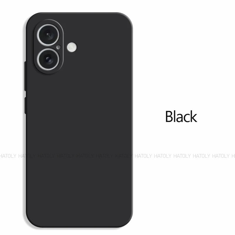 For iPhone 16 Case iPhone 16 17 Pro Max Cover Original TPU Luxury Shockproof Liquid Silicone Protective Phone Cover iPhone 16