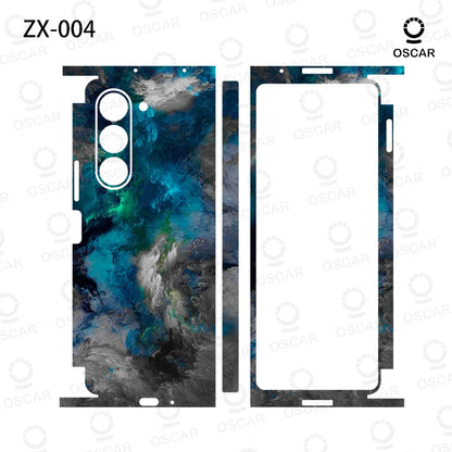 Colorful Anti-Scratch Stickers For Samsung Galaxy Z Fold 5 4 7 6 Fold5 Fold4 Protective Decal Skin Cover Back Film