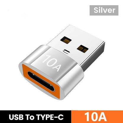 10A USB 3.0 To Type C Adapter OTG Type C Male To USB Female Converter For Laptop Xiaomi Samsung USBC Fast Charging Adaptador