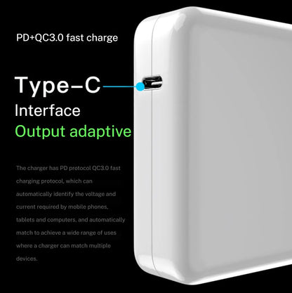 61W MacBook USB-C(Type-c) Laptop Charger For Macbook Air A2337 Macbook Pro A2338 A1706 A1708 M1M2 Smart Chip USB-C Power Adapter