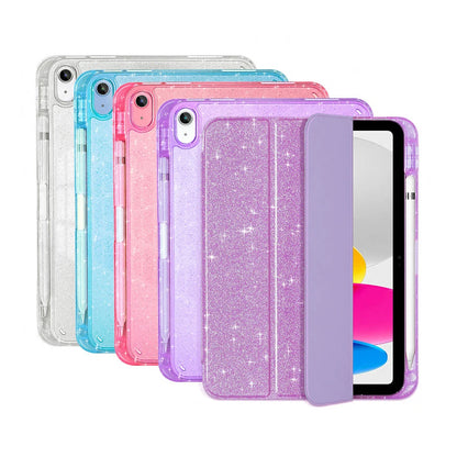 Glittering Sparkly Case for New iPad A16 11 10th Generation 2025 10.9 11 inch Tri-fold Auto Sleep Smart Stand Protective Cover