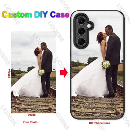 Custom Case for Samsung Galaxy S26 S25 Ultra Plus A56 A26 A36 A55 A54 A16 A15 Cover DIY Photo Name Letter Print Soft Shell Funda