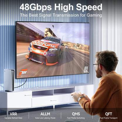 8K HDMI 2.1 Cable 4K@120Hz 8K@60Hz 48Gbps EARC ARC HDCP Ultra High Speed For RTX Video Cable PC Laptop Projector HDTV PS5 1m2m3m