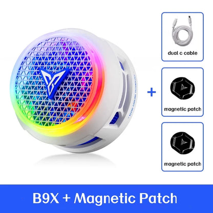 Flydigi B9X Cellphone Cooler Frequency Conversion Super Heat Dissipation Magnetic Radiator RGB Light For iPhone iPad Android