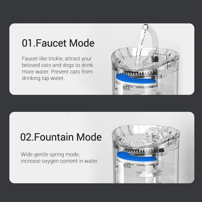 2L Pet Cat Dog Drinker Activated Carbon Filter USB Powered Automatic Pet Feeder Motion Sensor Bowl Pet Smart Silent Drinking